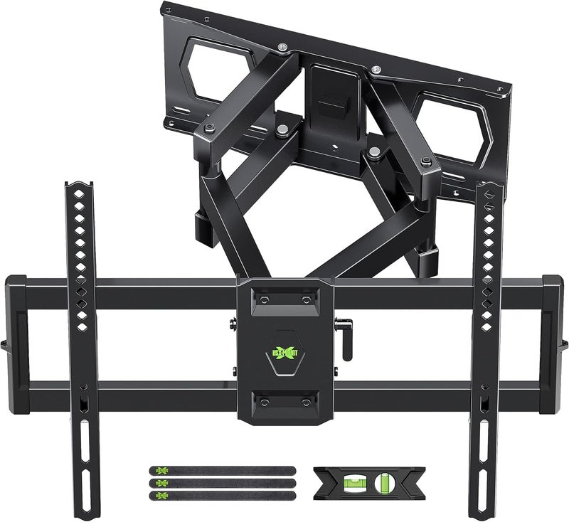 USX MOUNT Full Motion TV Wall Mount for Most 37"-84" Flat Screen TV, Swivel or Tilt TV Wall Bracket with Dual Articulating Arms, for 12"-16" Wood Studs, Max VESA 600x400mm, Load 120 lbs by - Image 1